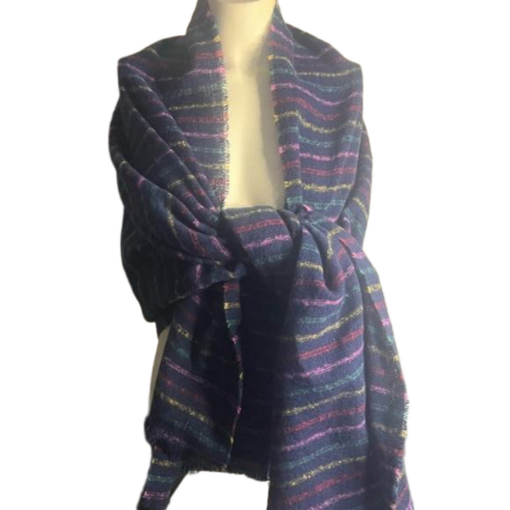 St Johns Bay Striped Blanket Scarf - Picture 1 of 4